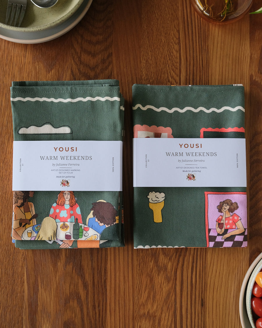 Warm Weekends Table Set (Tea Towel + Set of Napkins)